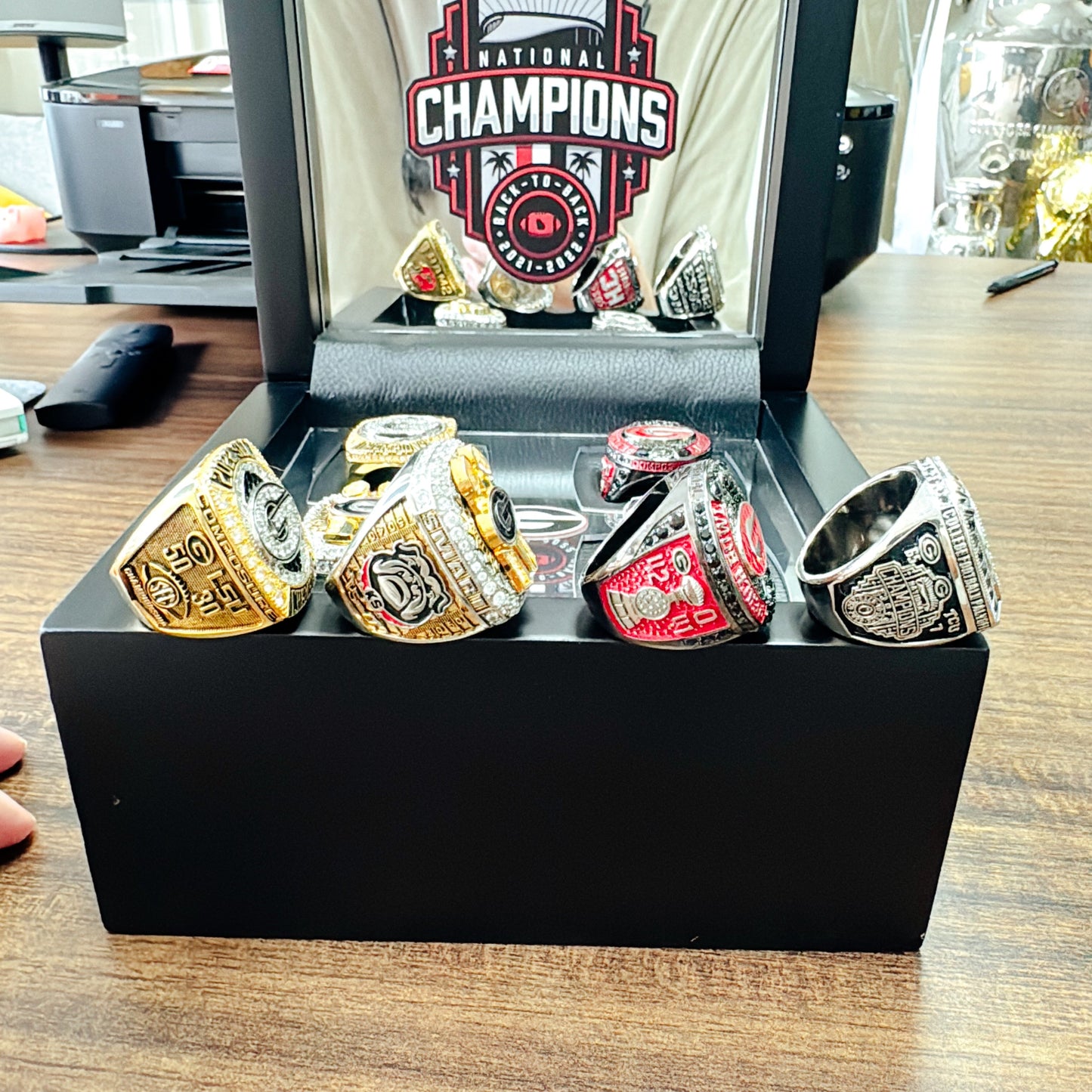 [Premium Series] Georgia Bulldogs 2022 Perfect Season 4 Championship Rings Set