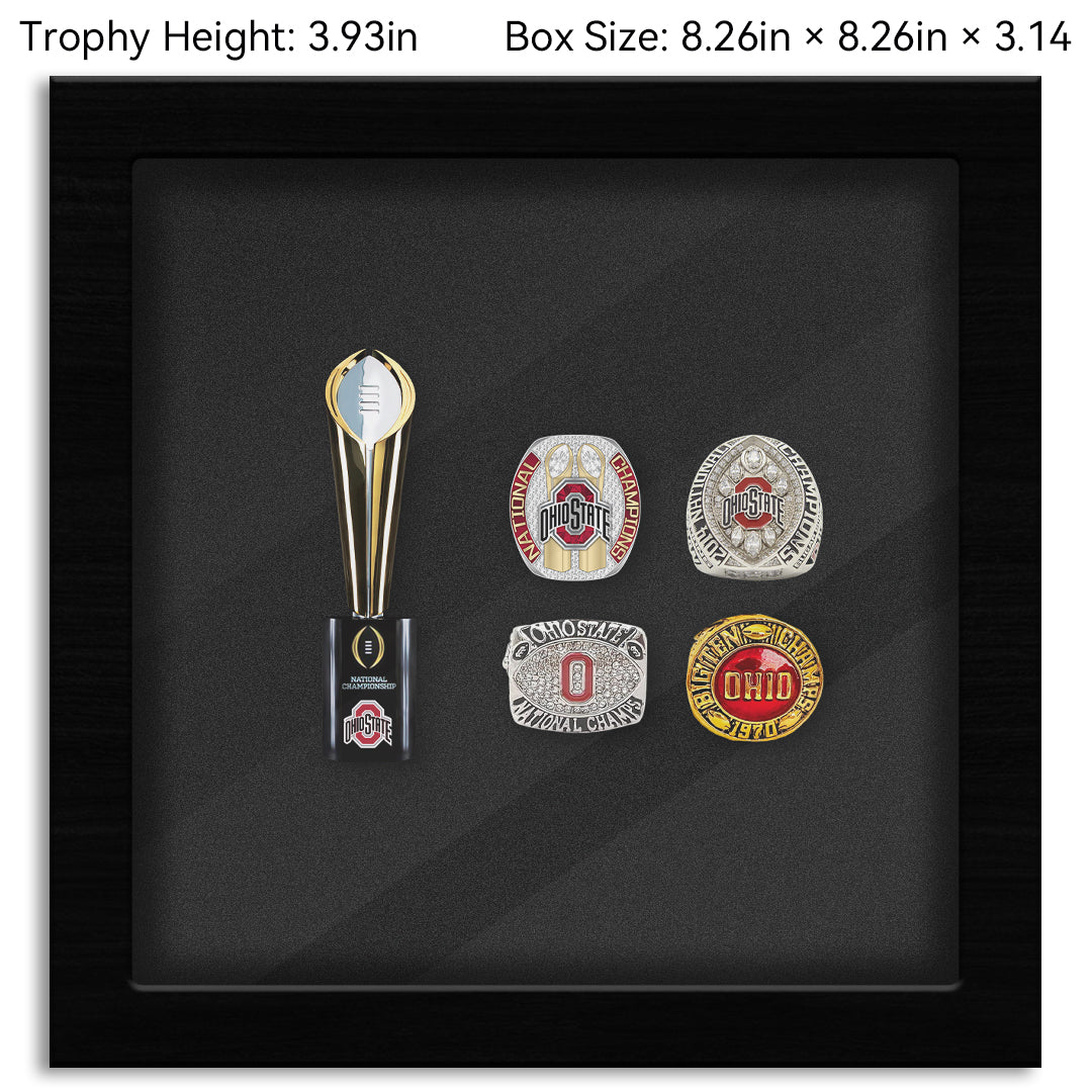 Ohio State Buckeyes College CFP National Championship NCAA Trophy&Ring Box