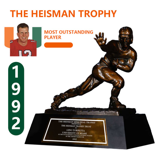 1992 Miami Hurricanes Gino Louis Torretta Heisman Trophy
