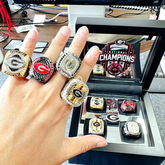 [Premium Series] Georgia Bulldogs 2022 Perfect Season 4 Championship Rings Set