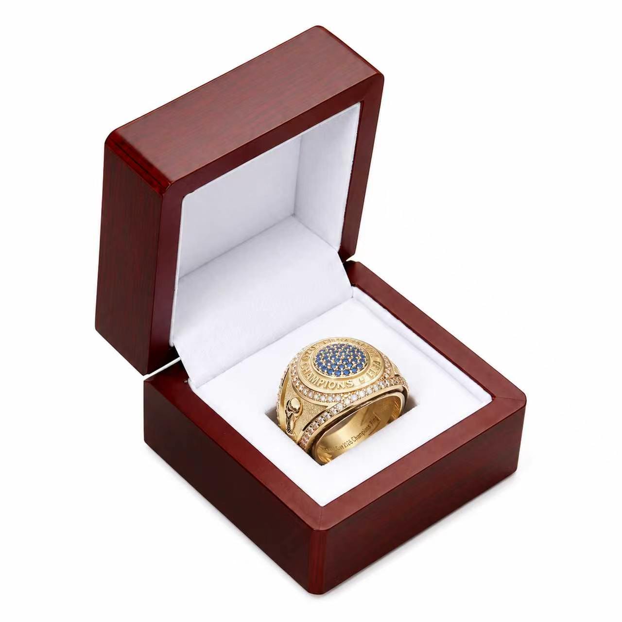 Championship Ring Replica with Wooden Display Box