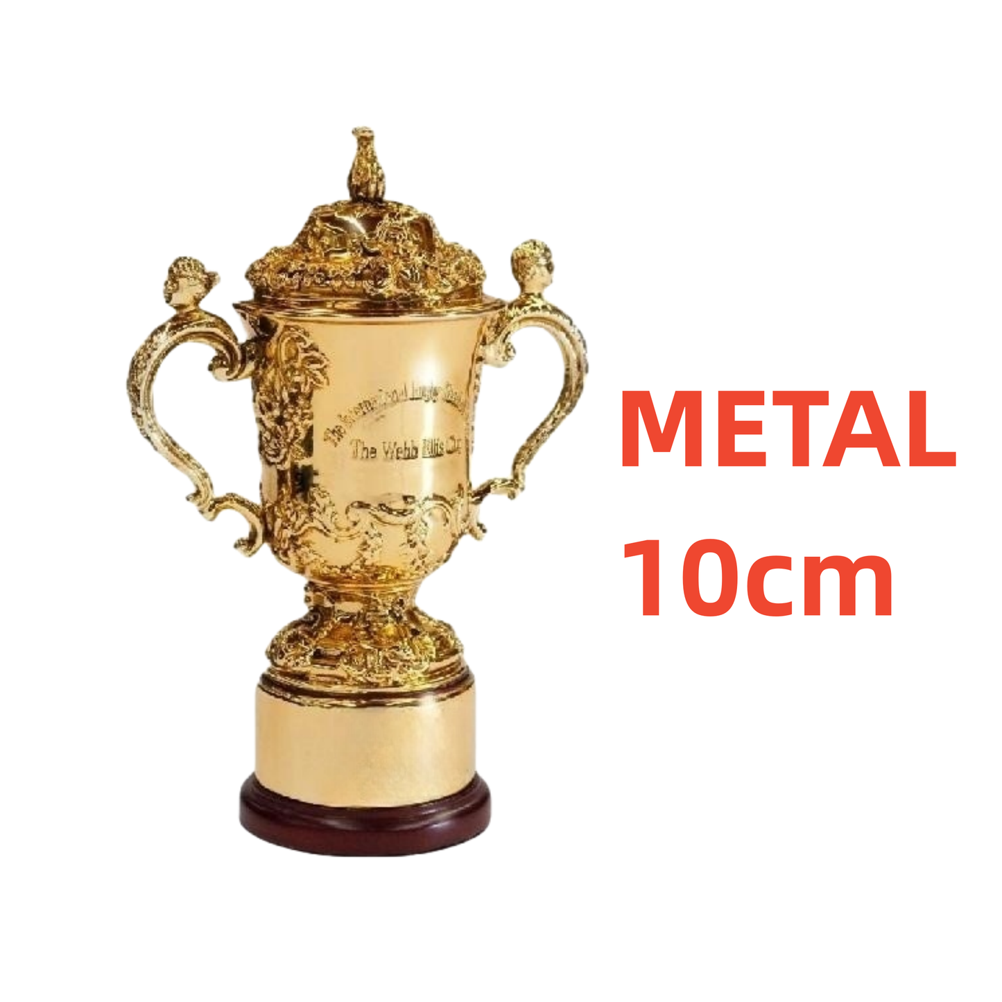 The Webb Ellis Cup Rugby World Cup Champions Trophy Wooden Box 10cm Metal