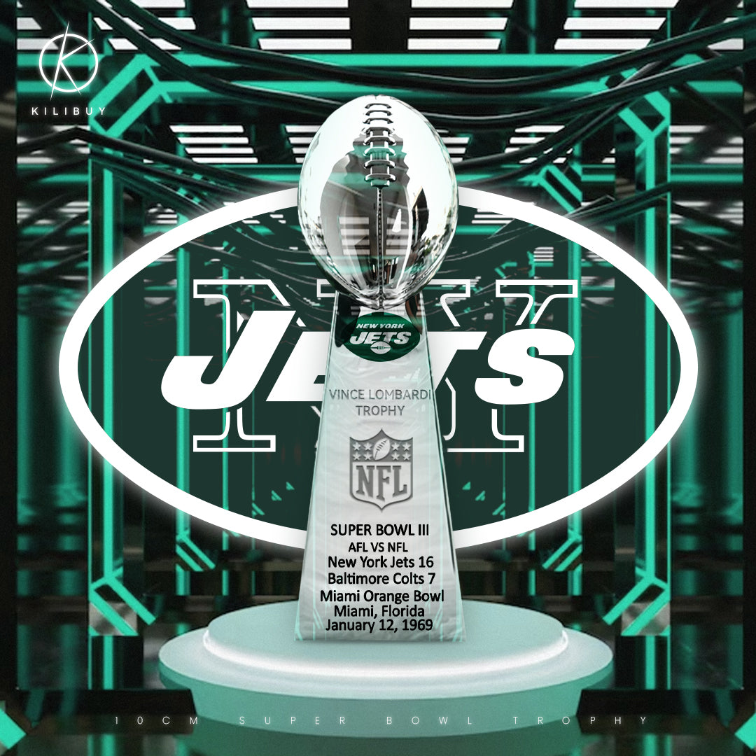 New York Jets Super Bowl Trophy Team Logo