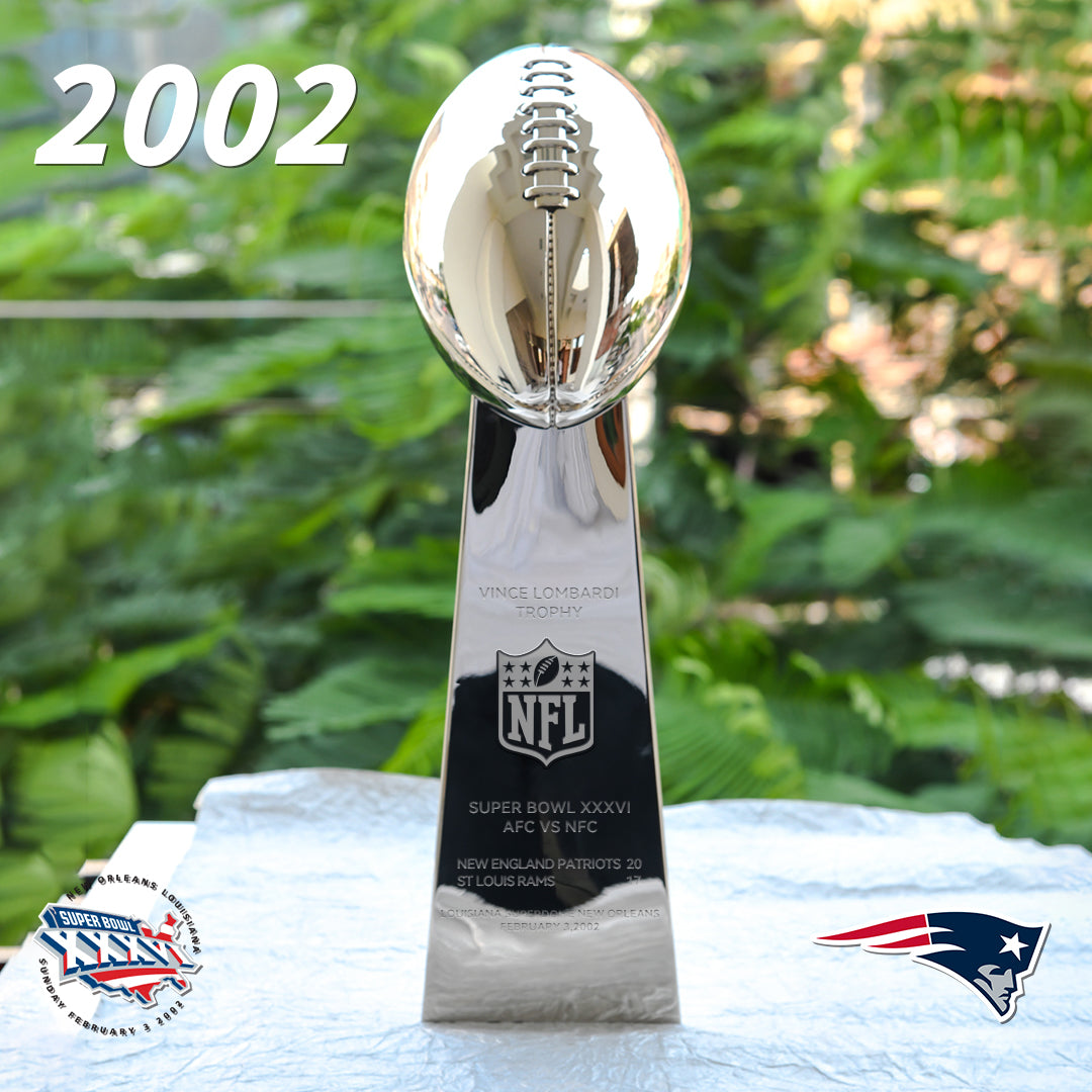 [NFL]2002 Vince Lombardi Trophy, Super Bowl 36, XXXVI New England Patriots