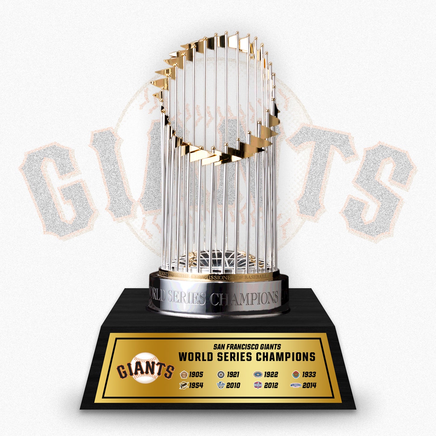 [MLB] New York Giants World Series Commissioner's Trophy 11.8"(30cm) With Wooden Base