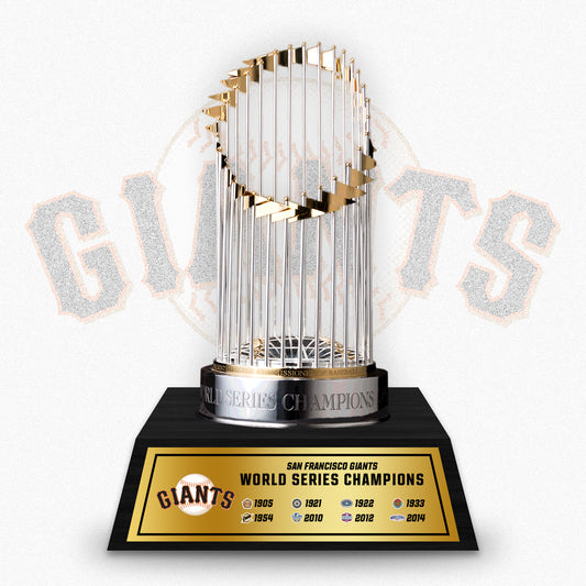 [MLB] New York Giants World Series Commissioner's Trophy 11.8"(30cm) With Wooden Base