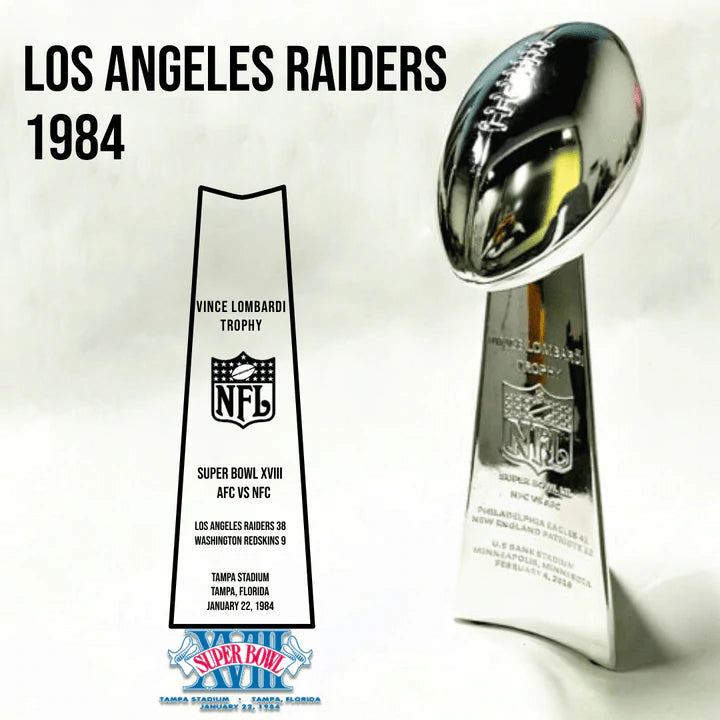 [NFL]1984 Vince Lombardi Trophy, Super Bowl 18, XVIII Los Angeles Raiders