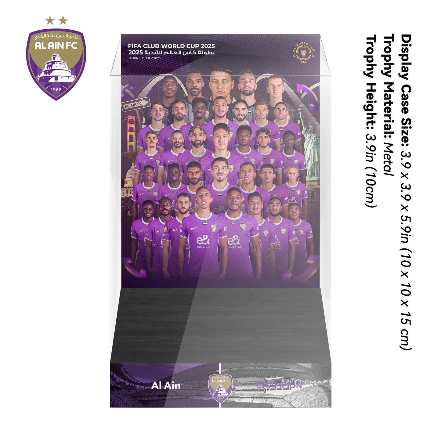 Al Ain FC 2025 FIFA Club World Cup Trophy Display Case