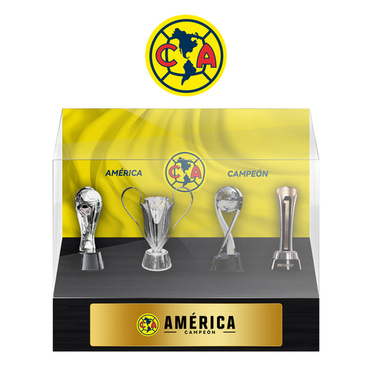 América Football Championship Trophy Display Case
