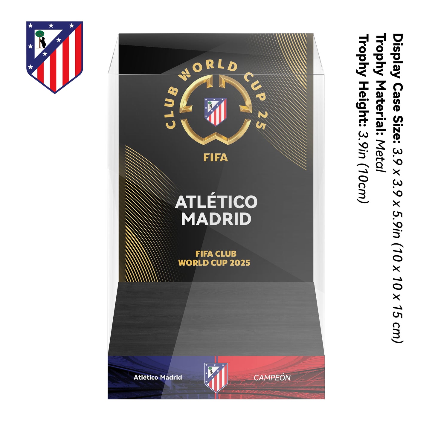Club Atlético de Madrid 2025 FIFA Club World Cup Trophy Display Case