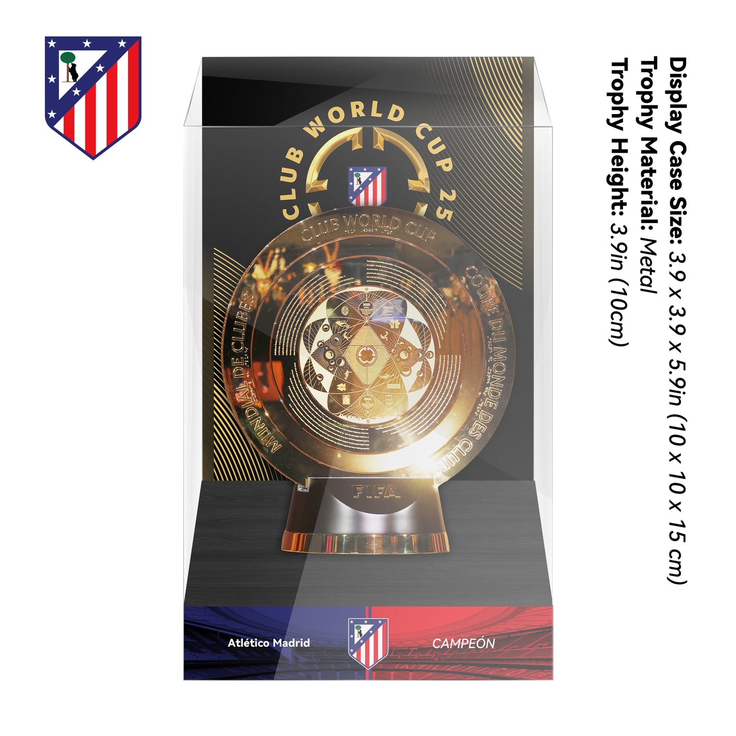 Club Atlético de Madrid 2025 FIFA Club World Cup Trophy Display Case