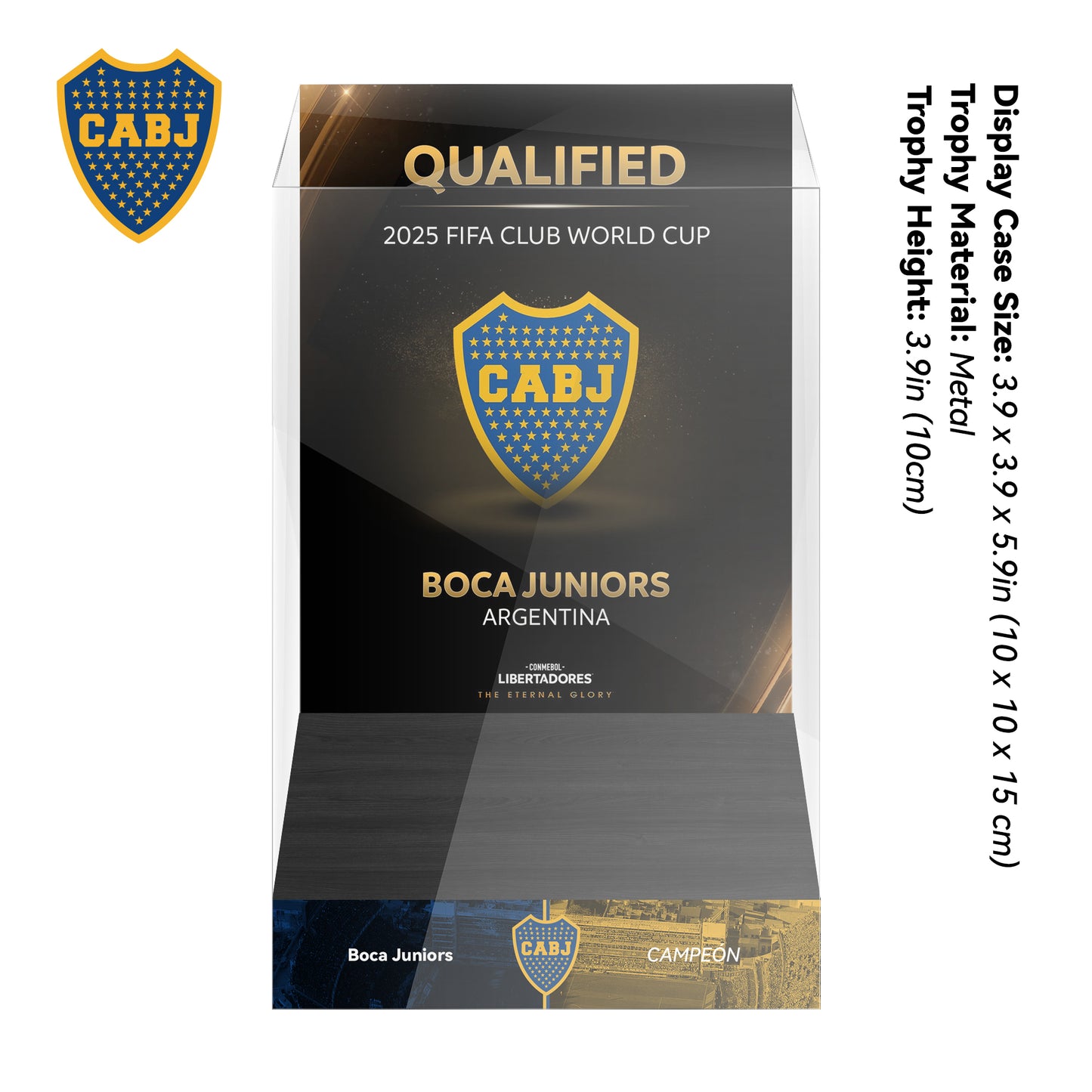 Boca Juniors 2025 FIFA Club World Cup Trophy Display Case