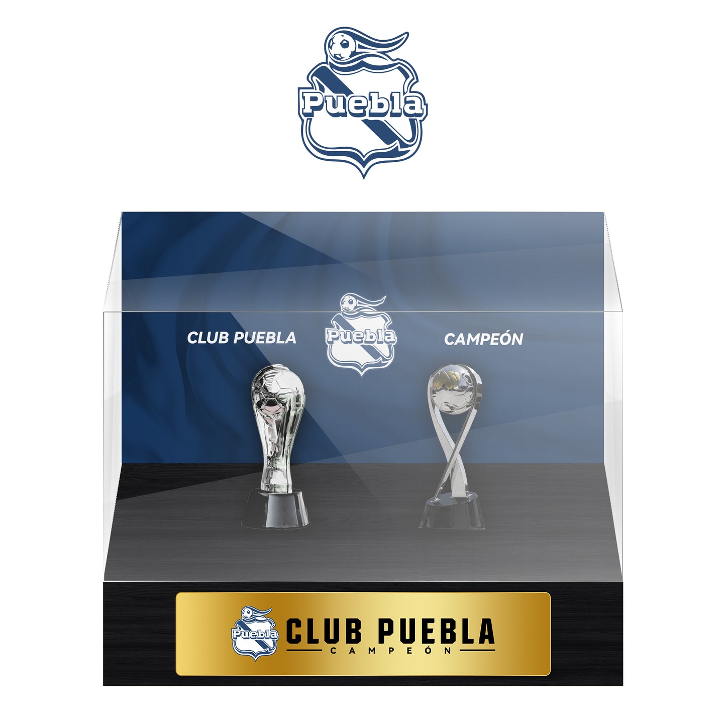 Club Puebla  Football Championship Trophy Display Case