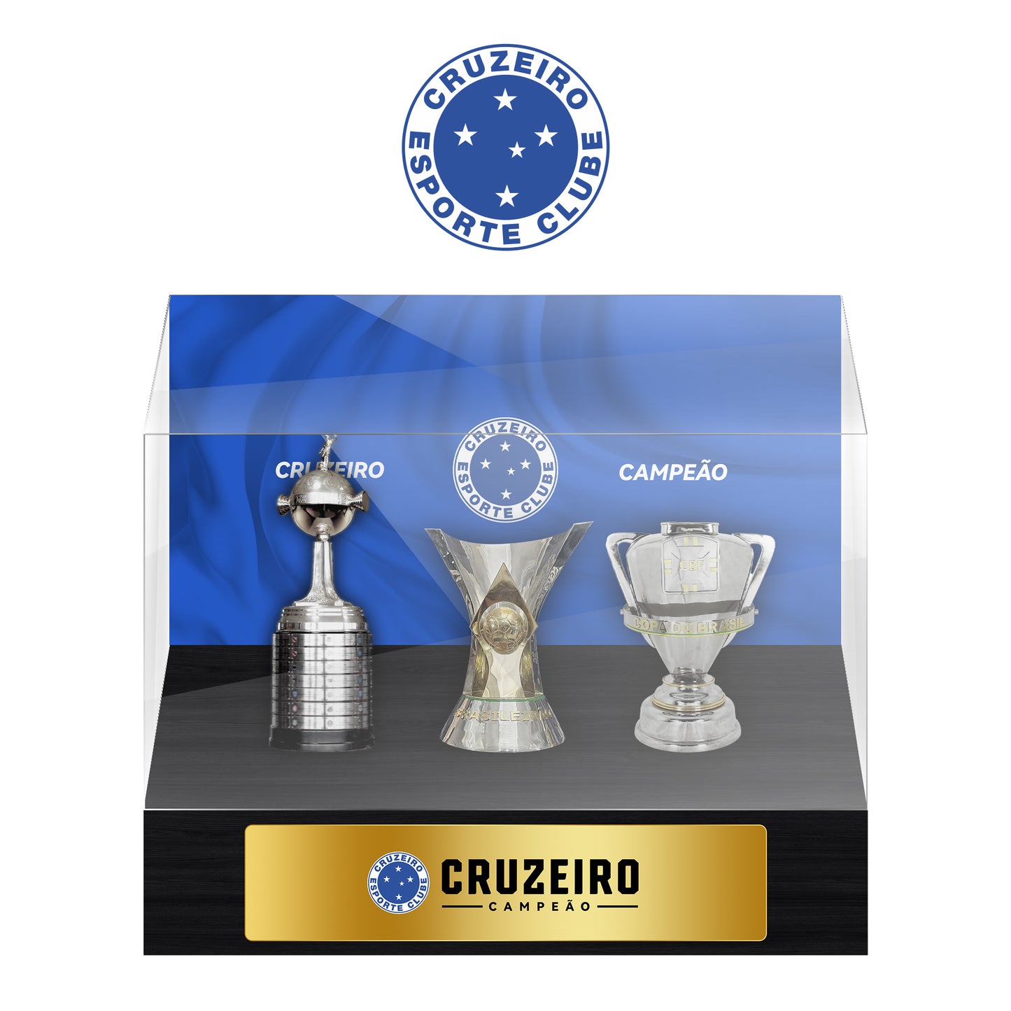 Cruzeiro Championship Trophy Display Case