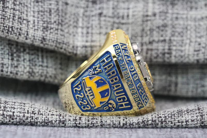 [ Premium Series]2023 Wolverines Go Blue Back To Back To Back Football Big Ten National Team Ring