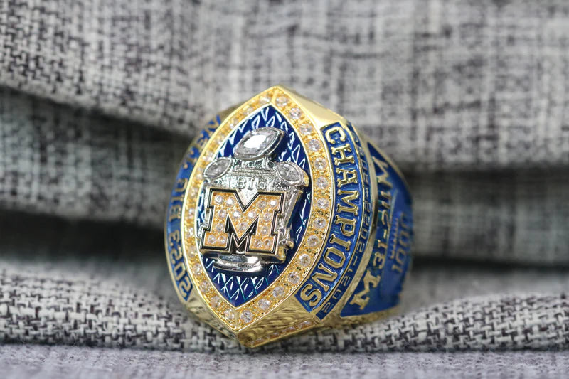 [ Premium Series]2023 Wolverines Go Blue Back To Back To Back Football Big Ten National Team Ring