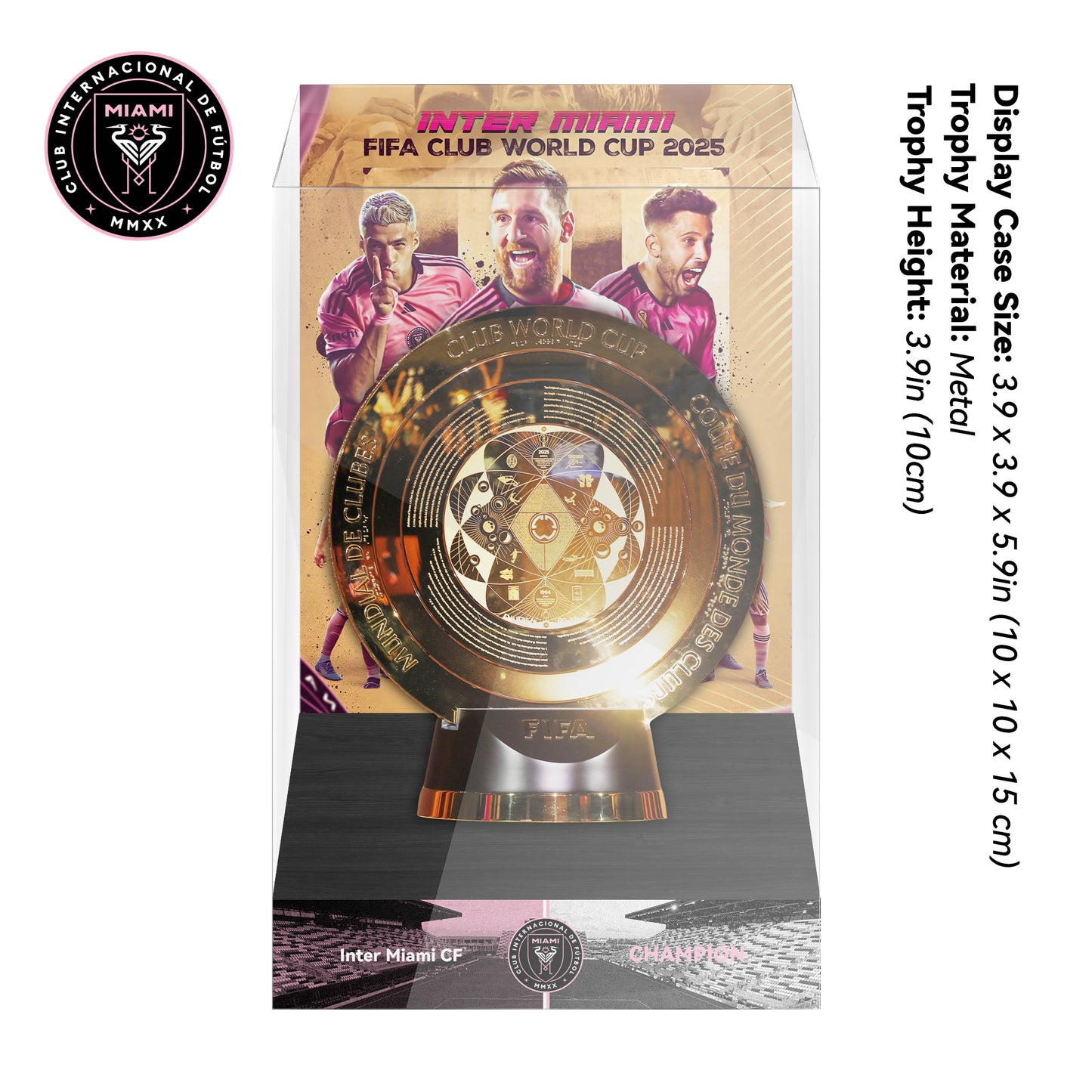 Inter Miami CF 2025 FIFA Club World Cup Trophy Display Case