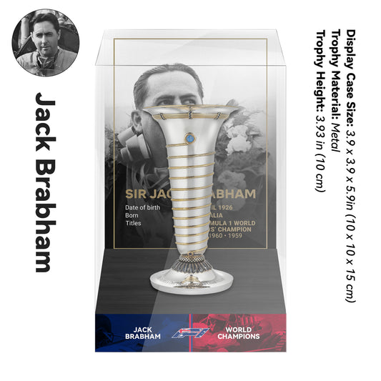 Jack Brabham Formula One World Drivers' Champions Trophy Display Case