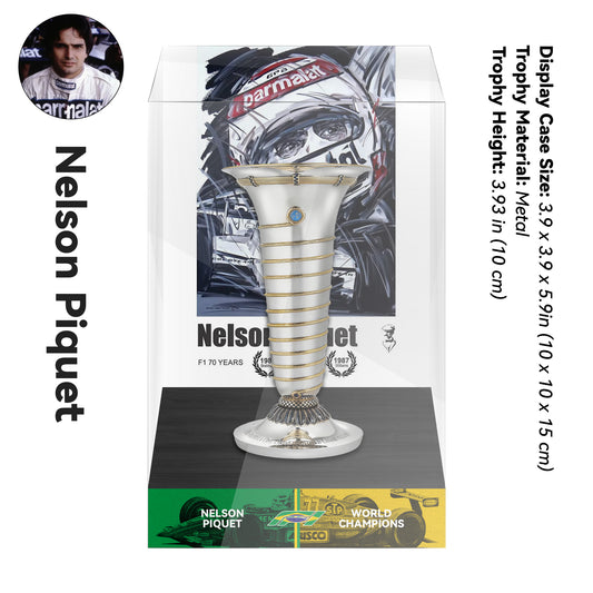 Nelson Piquet Formula One World Drivers' Champions Trophy Display Case