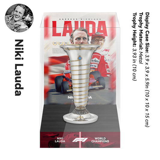Niki Lauda Formula One World Drivers' Champions Trophy Display Case