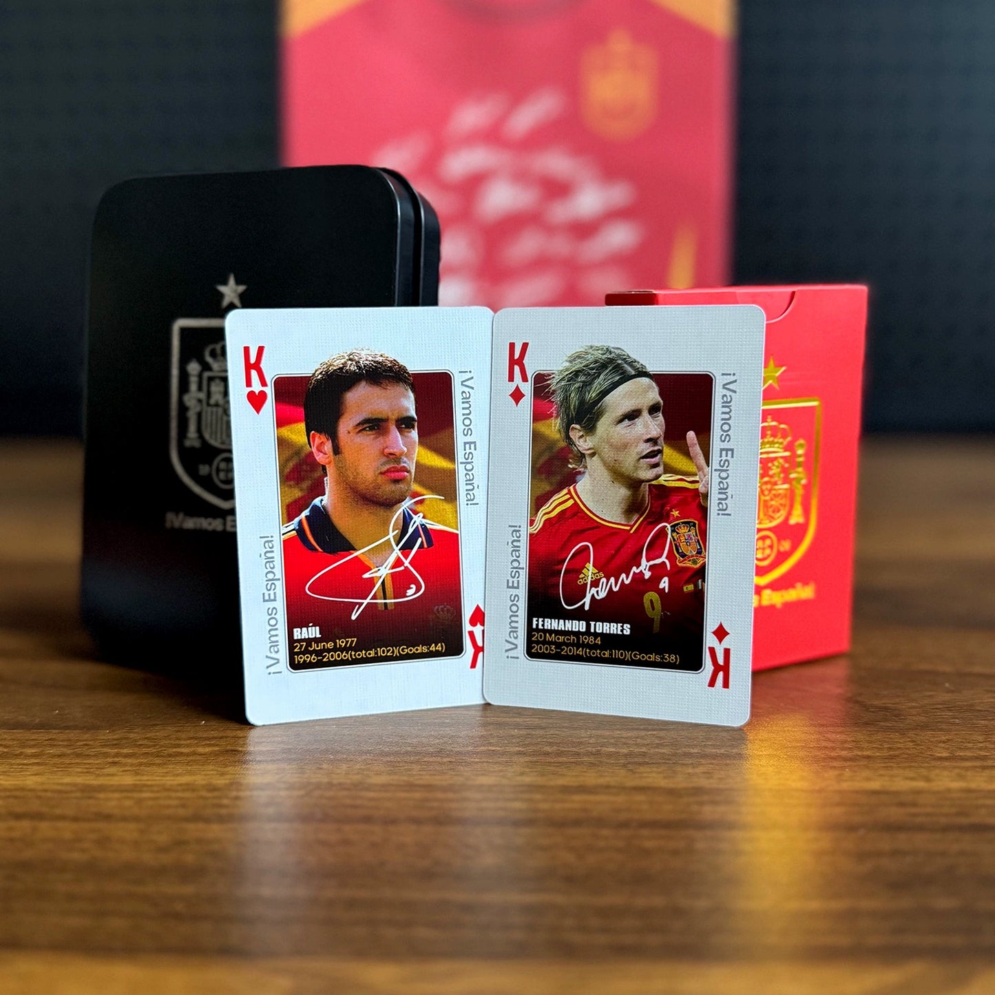Spain Legendary Footballers Commemorative Collection Poker Cards