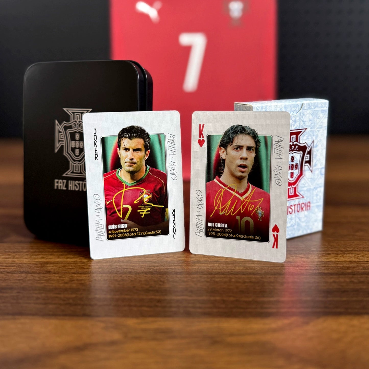 Portugal Legendary Footballers Commemorative Collection Poker Cards