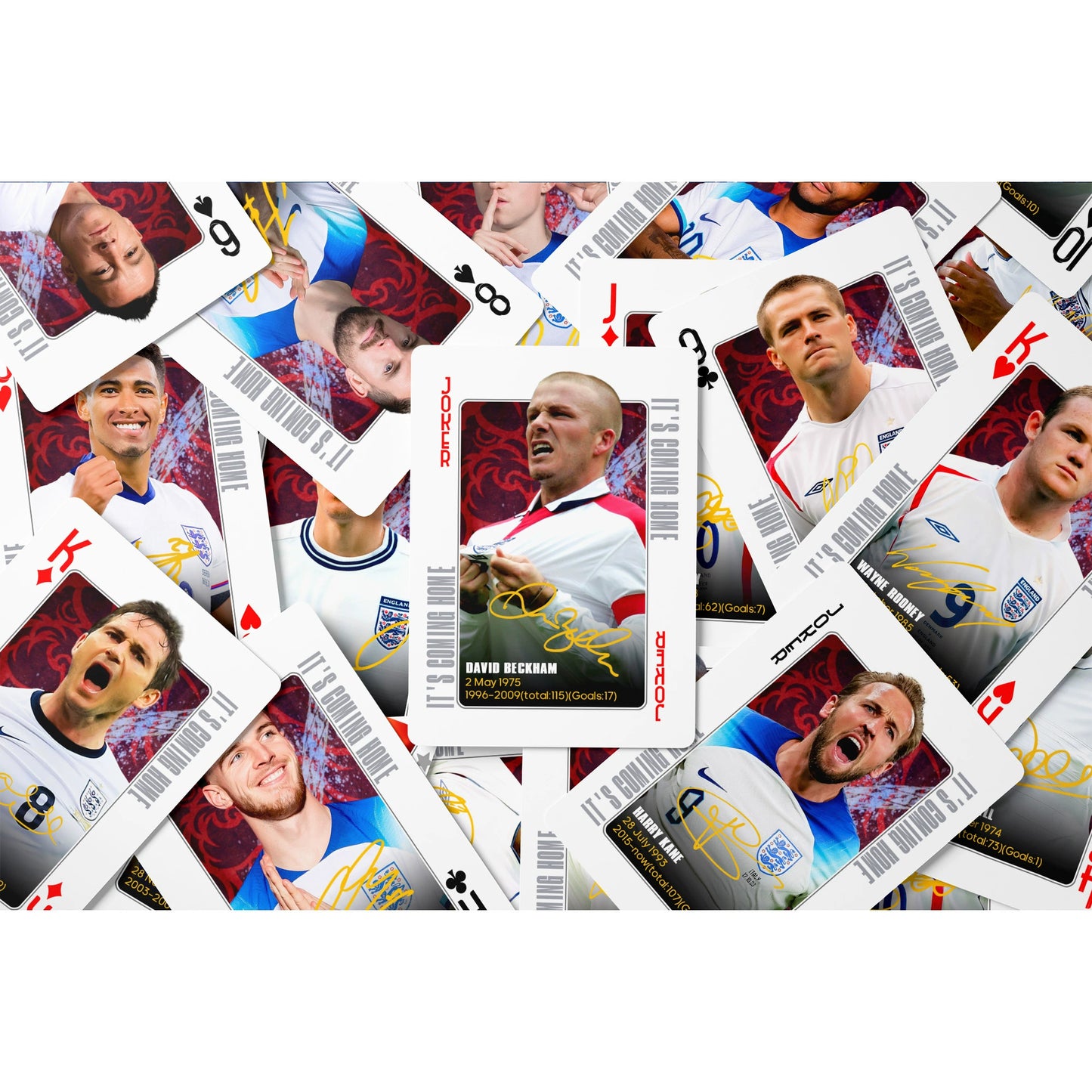 England Legendary Footballers Commemorative Collection Poker Cards