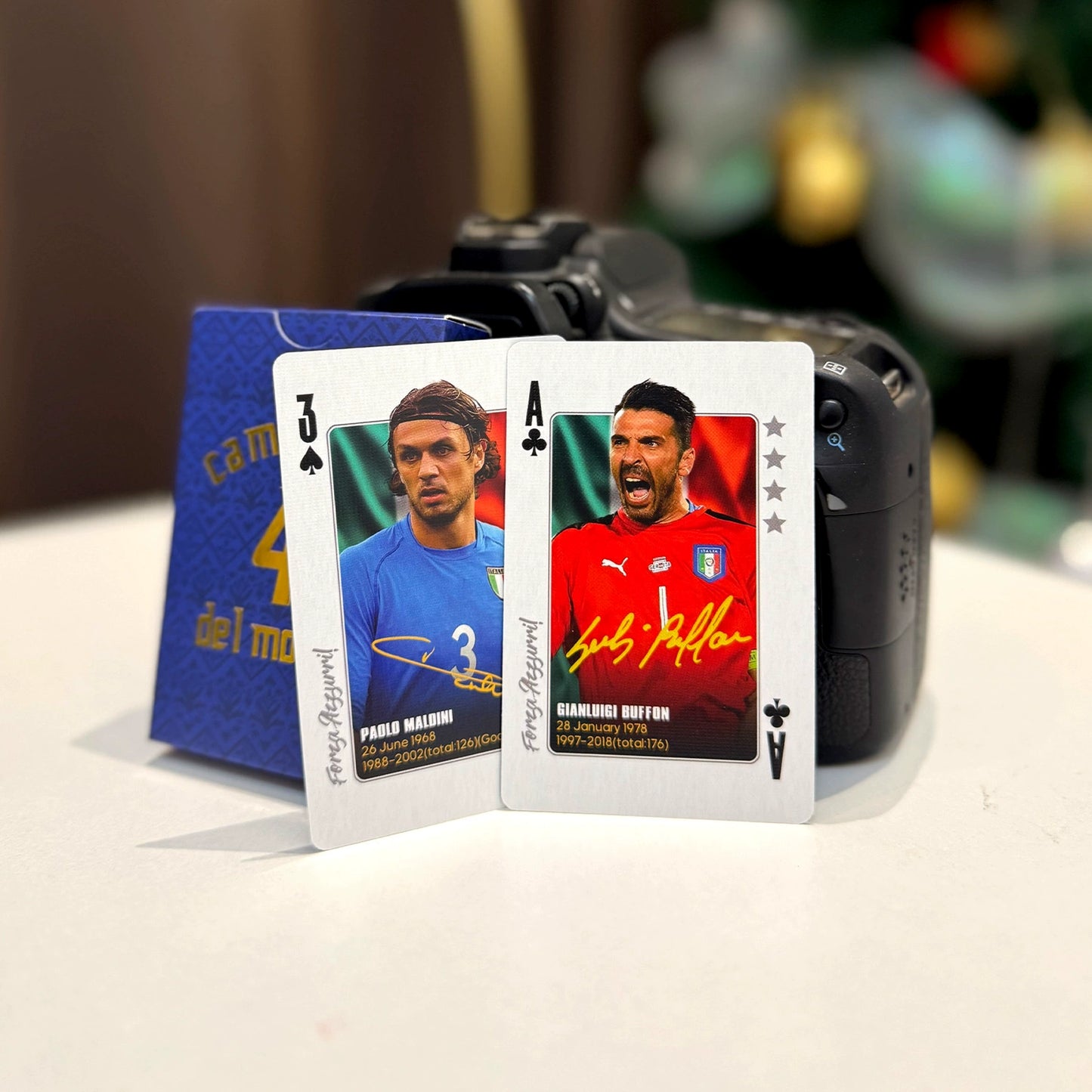 Italy Legendary Footballers Commemorative Collection Poker Cards