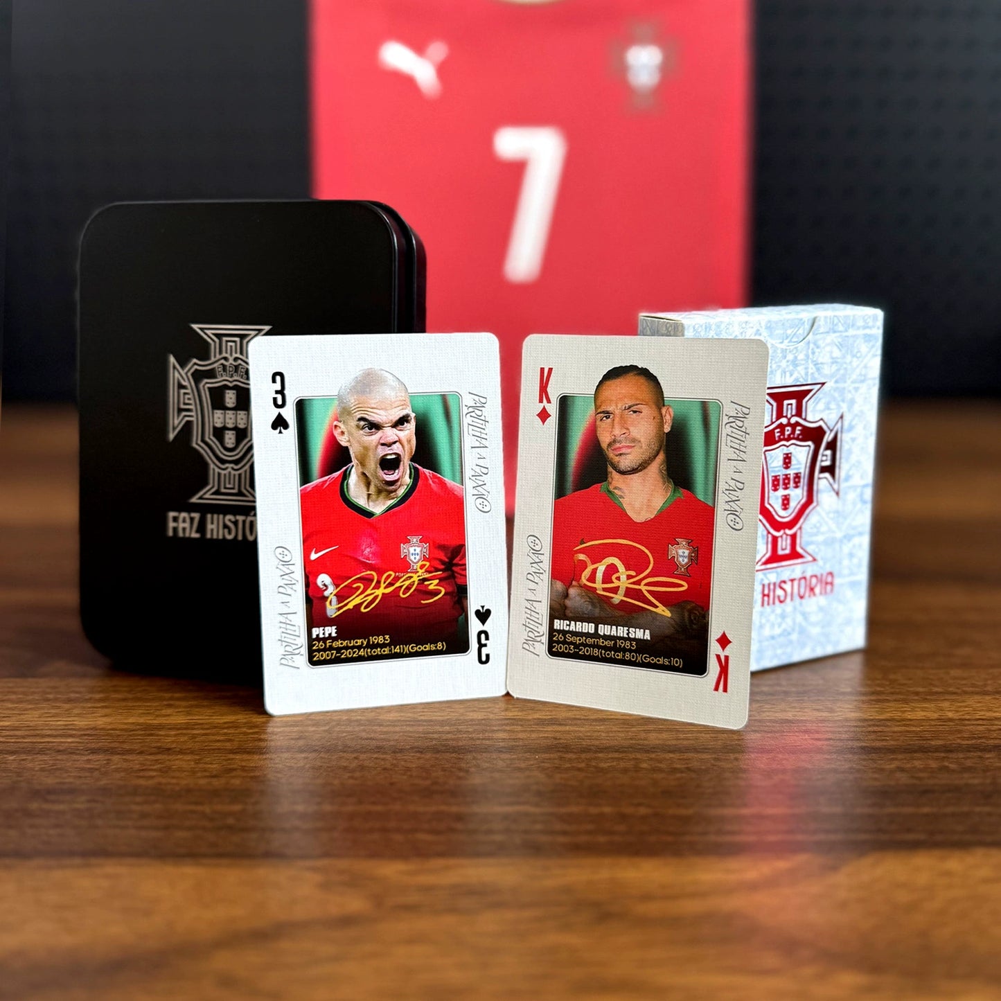 Portugal Legendary Footballers Commemorative Collection Poker Cards