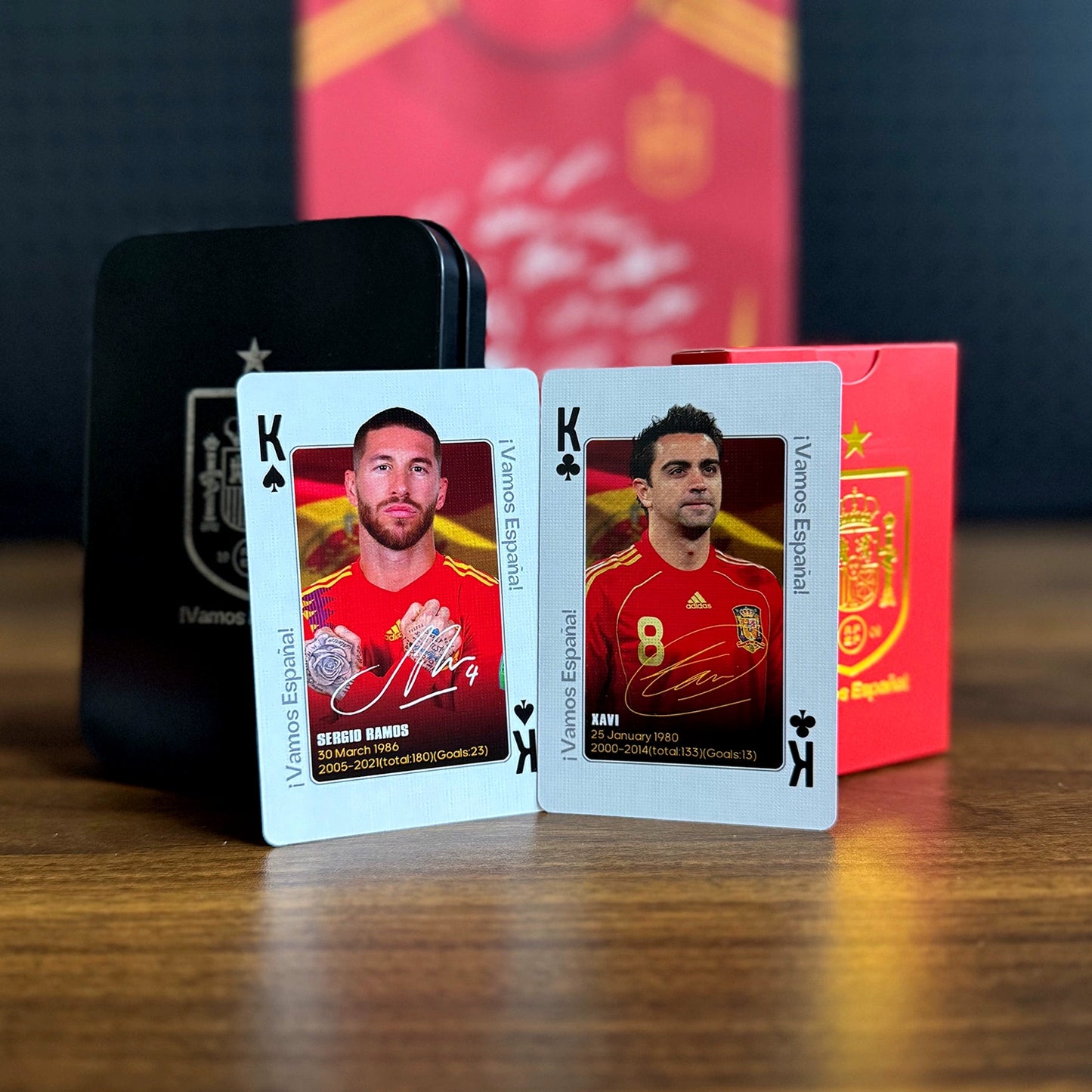 Spain Legendary Footballers Commemorative Collection Poker Cards