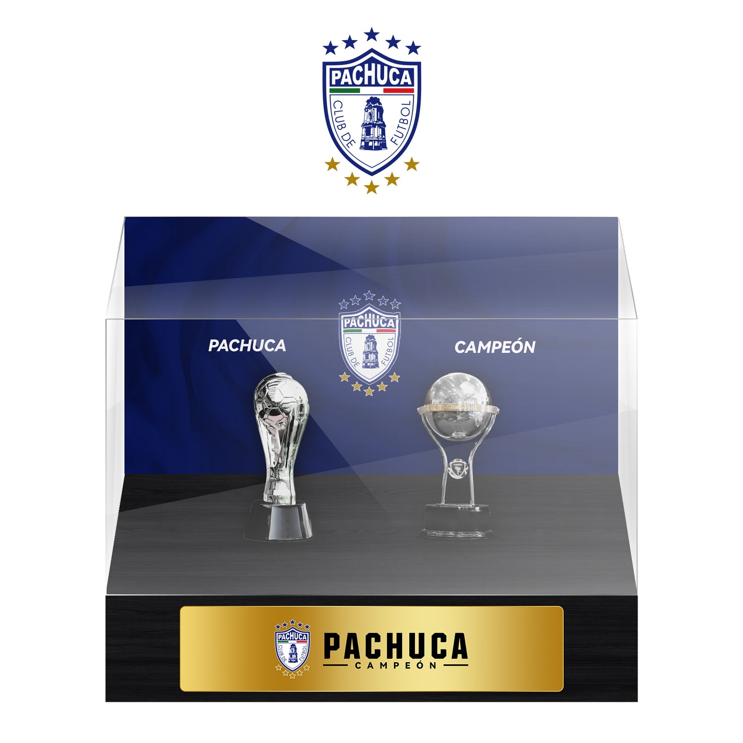 Pachuca Football Championship Trophy Display Case