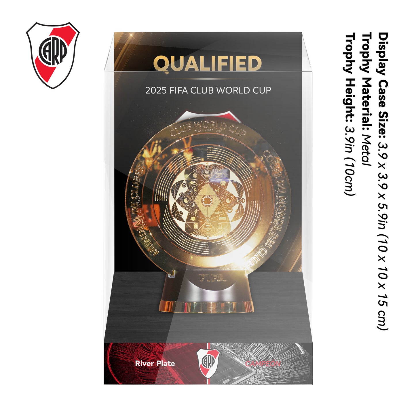 River Plate 2025 FIFA Club World Cup Trophy Display Case