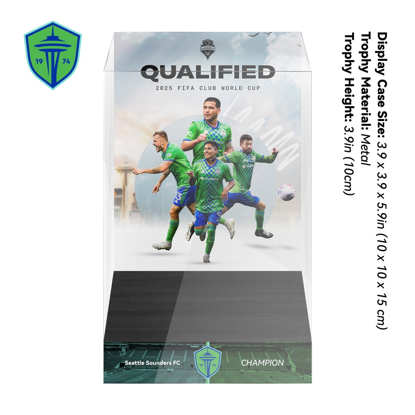 Seattle Sounders FC 2025 FIFA Club World Cup Trophy Display Case