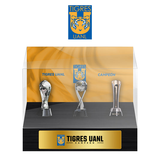 Tigres UANL Football Championship Trophy Display Case
