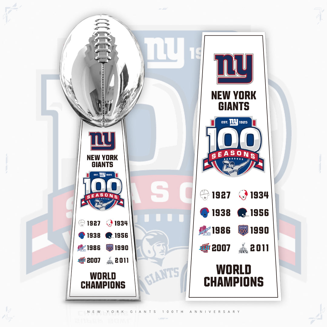 New York Giants 100th Anniversary Vince Lombardi Super Bowl Championship Trophy Resin Version