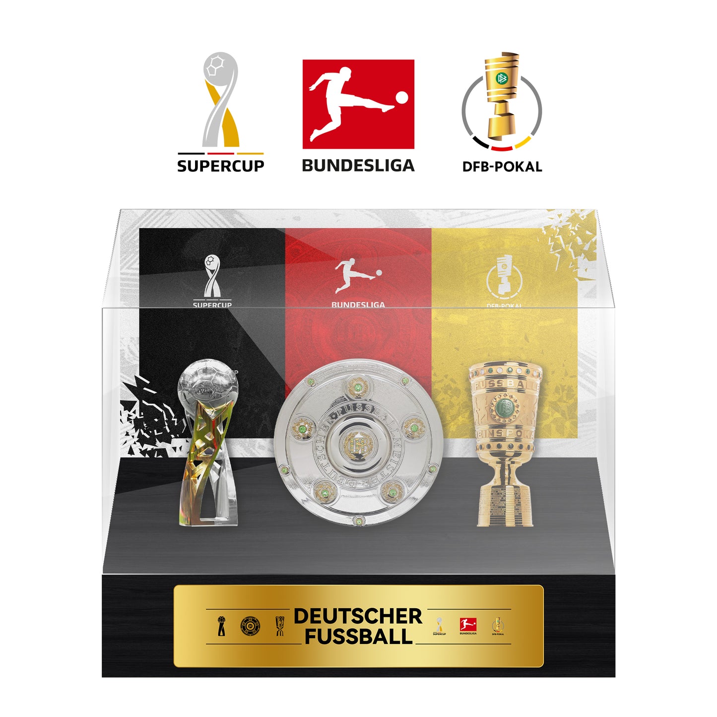 Deutscer Fussball Championship Trophy Display Case