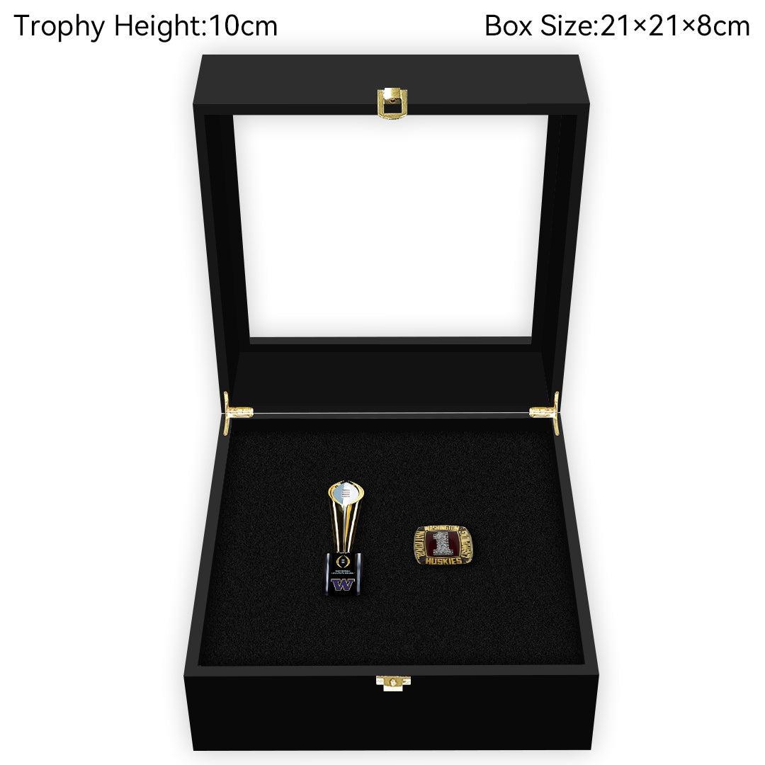 Washington Huskies CFP National Championship NCAA Trophy&Ring Box