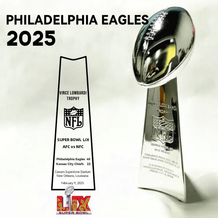 [NFL]2025 Vince Lombardi Trophy, Super Bowl 59, LIX Philadelphia Eagles