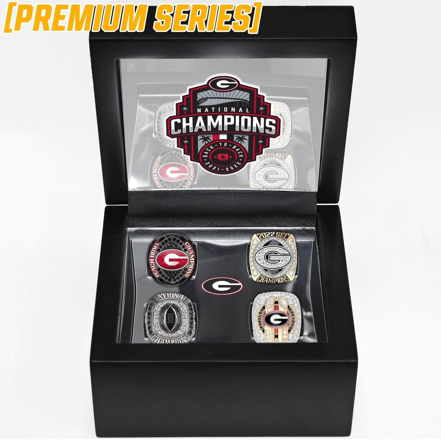 [Premium Series] Georgia Bulldogs 2022 Perfect Season 4 Championship Rings Set