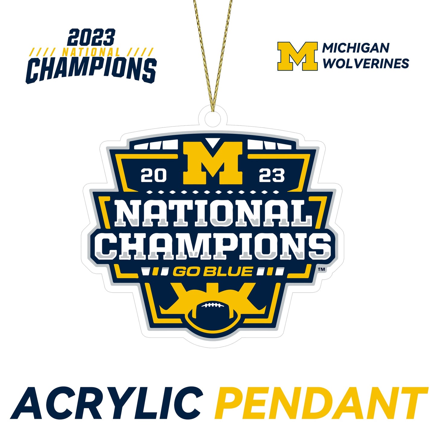 2023 Michigan Wolverines Keychain & Pendants