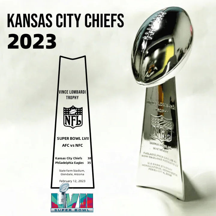 [NFL]2023   Vince Lombardi Trophy, Super Bowl 57, LVII  Kansas City Chiefs NFL