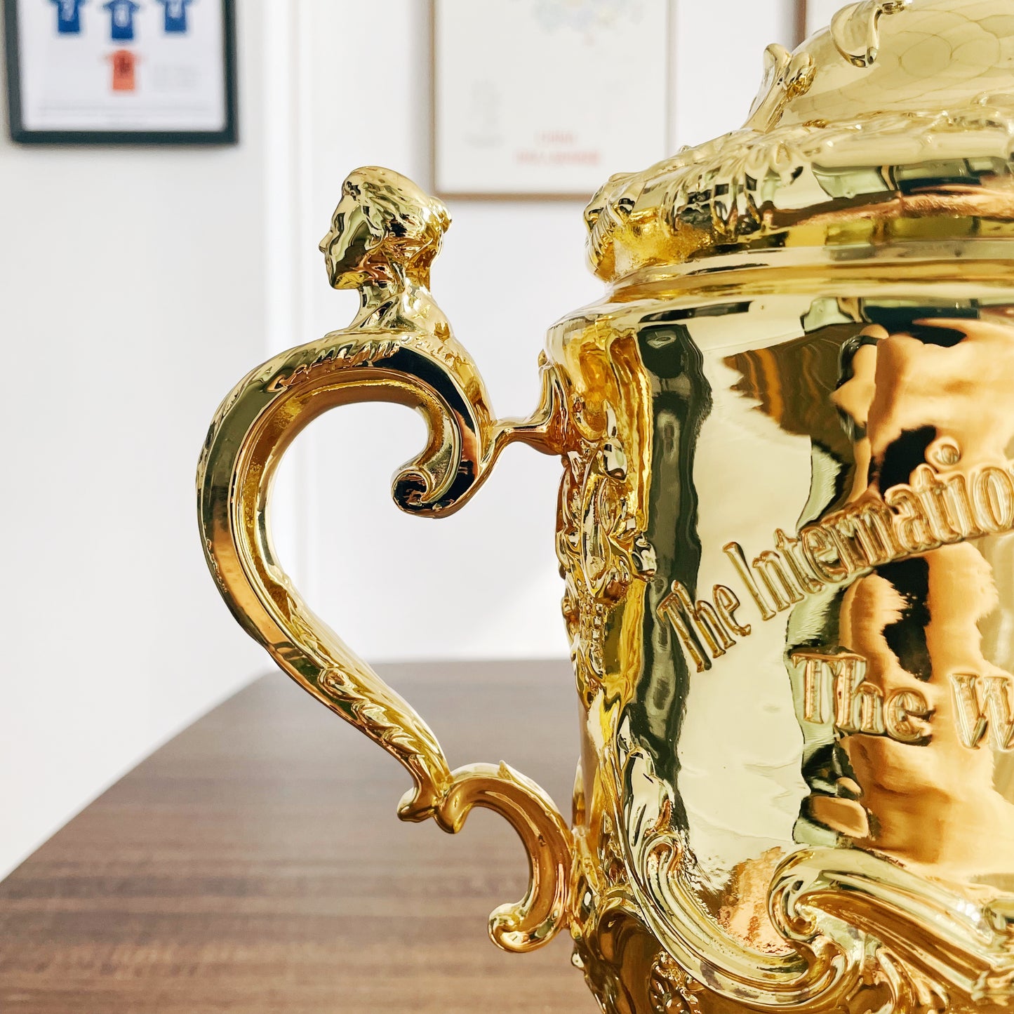 [Metal Version]The Webb Ellis Cup Rugby World Cup Champions Trophy Metal 38cm  Ship On About 4th Nov