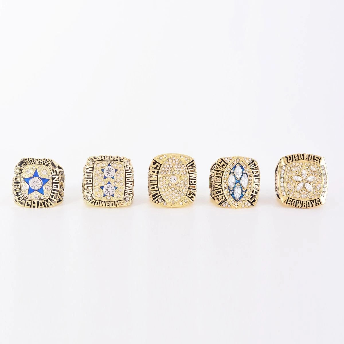 1971-1995 Dallas Cowboys Super Bowl Championship Rings Set