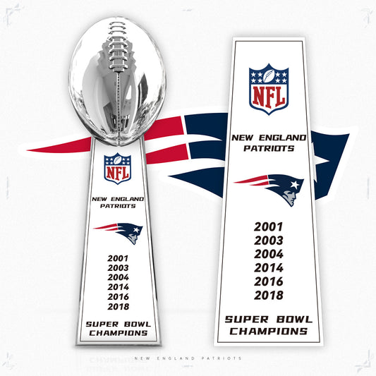 [NFL]New England Patriots,2018/2016/2014/2004/2003/2001 Vince Lombardi ,  Super Bowl Championship Trophy Resin Version