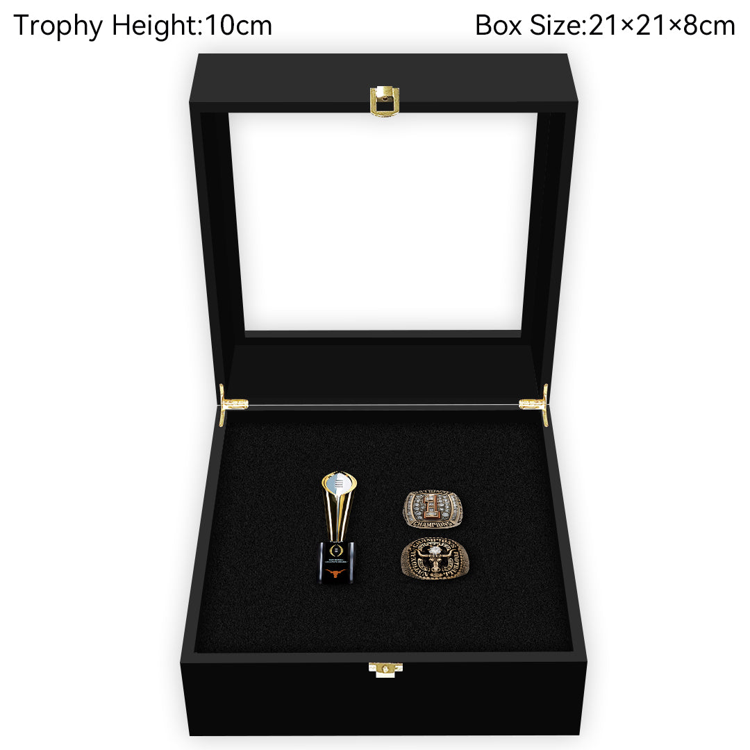 Texas Longhorn College CFP National Championship NCAA Trophy&Ring Box