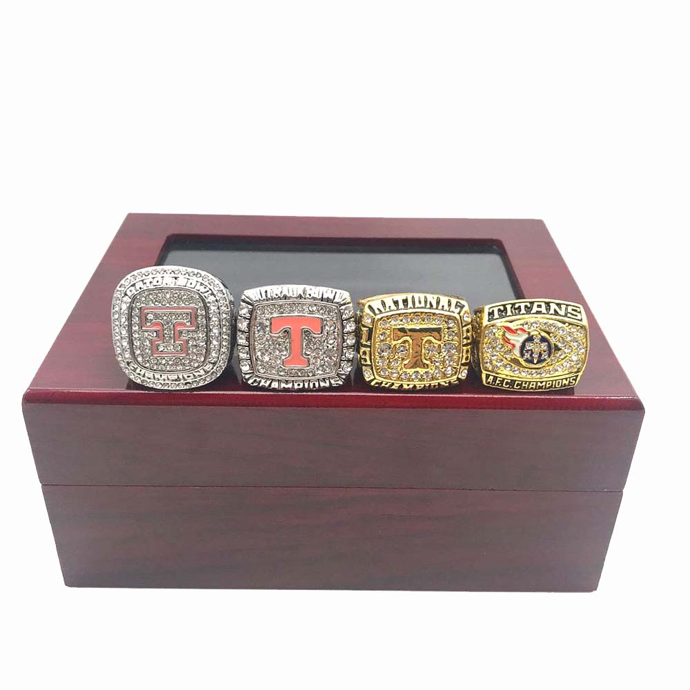 Tennessee Volunteers football Championship 4 Rings Set