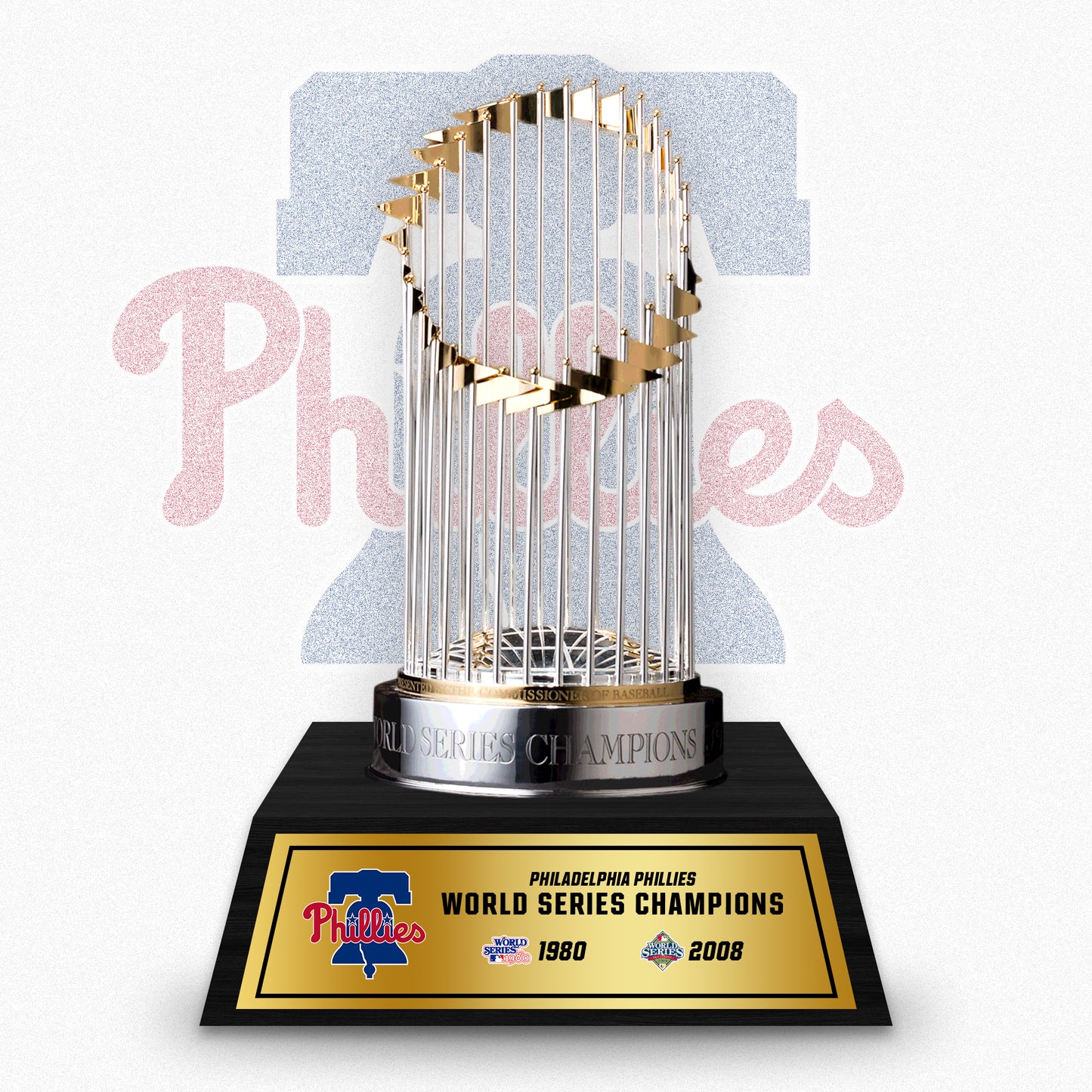 [MLB]Philadelphia Phillies World Series Commissioner's Trophy 11.8"(30cm) With Wooden Base