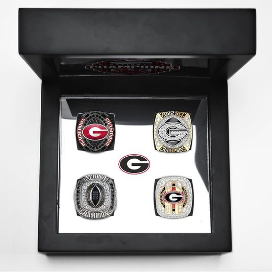 [Standard Series]Georgia Bulldogs 2022 Perfect Season 4 Championship Rings Set