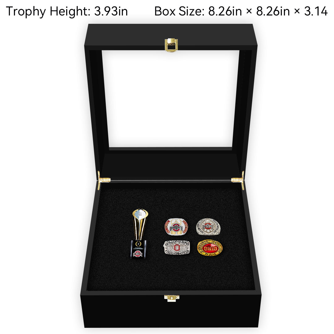 Ohio State Buckeyes College CFP National Championship NCAA Trophy&Ring Box