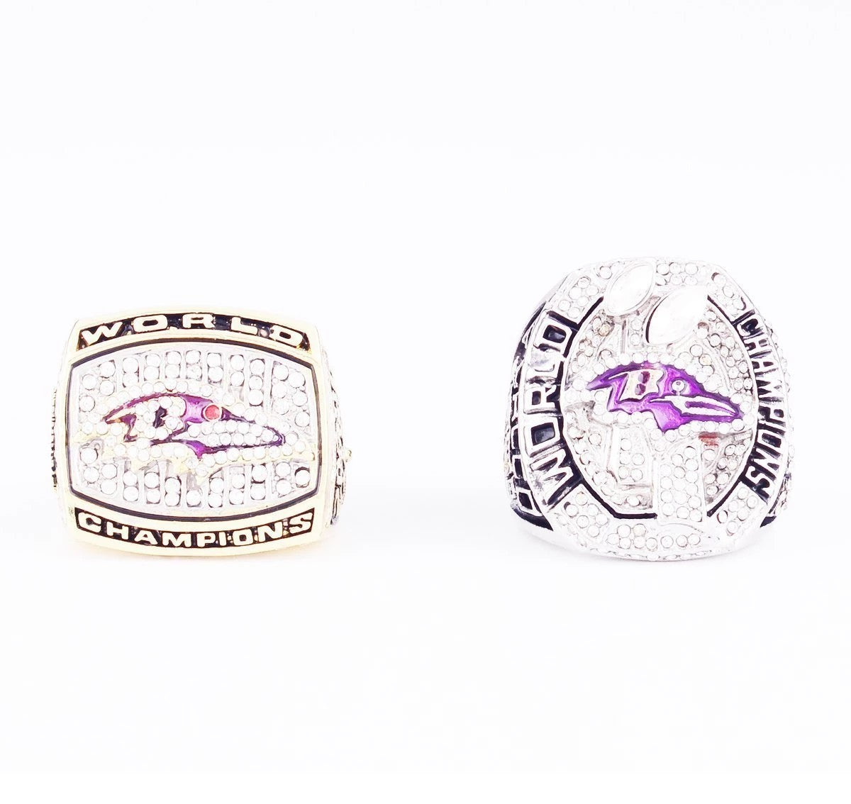 2000/2012 Baltimore Ravens Super Bowl Championship Rings Set